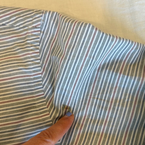 Billy Reid Men's Casual Striped Shirt - Gray - Picture 3 of 4